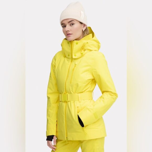 Halfdays Aston Jacket Belted Ski Jacket Yellow XS Waterproof NWT - Picture 1 of 8